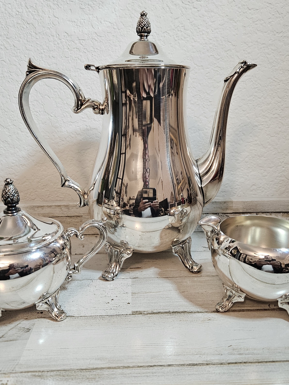 International Silver Company Silverplate Coffee Set with Creamer & Sugar Bowl